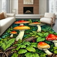 thumbnail image 1 of ODIKA 3'x5' Machine Washable Non-Slip Area Rug, Vintage Mushroom Forest High Traffic Rug, Red, 1247, 1 of 7