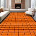thumbnail image 1 of Flatwoven High Traffic Area Rug, Vintage Orange Geometric Charm, Non Slip, Stain Resistant, Washable Area Rugs for Living Room, Bedroom(Orange, 4X6), 1 of 8