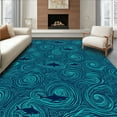 thumbnail image 1 of ODIKA 8'x10' Machine Washable Non-Slip Area Rug, Vivid Amidst Swirling Ocean Currents High Traffic Rug, Black, 315052, 1 of 7
