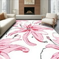 thumbnail image 1 of Flatwoven High Traffic Area Rug, Watercolor Bloom Abstract Ultra, Non Slip, Stain Resistant, Washable Area Rugs for Living Room, Bedroom(Pink, 8X10), 1 of 8