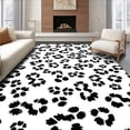 thumbnail image 1 of ODIKA 8' Machine Washable Non-Slip Area Rug, Heritage Dappled Floor Covering With Distinctive Markings High Traffic Rug, White, 308564, 1 of 7