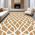 thumbnail image 1 of ODIKA 3'x5' Machine Washable Non-Slip Area Rug, Style with Interlocking Spotted Motifs and Subtle Asymmetric Patterning High Traffic Rug, Brown, 292910, 1 of 7