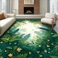 thumbnail image 1 of ODIKA 8'x10' Machine Washable Non-Slip Area Rug, Whimsical Jungle Inspired with Elegant Botanical High Traffic Rug, Green, 283367, 1 of 7