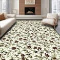 thumbnail image 1 of ODIKA 4'x6' Machine Washable Non-Slip Area Rug, Whimsical Leafy Garden Inspiration High Traffic Rug, Beige, 34060, 1 of 7