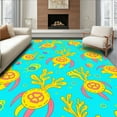 thumbnail image 1 of ODIKA 4'x6' Machine Washable Non-Slip Area Rug, Whimsical Sea Playful High Traffic Rug, Blue, 295762, 1 of 7