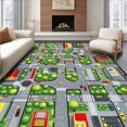 thumbnail image 1 of ODIKA 5'x7' Machine Washable Non-Slip Area Rug, Whimsical Urban Journey High Traffic Rug, Gray, 28955, 1 of 7