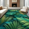thumbnail image 1 of ODIKA 4'x6' Machine Washable Non-Slip Area Rug, Wild Expedition Tropical Foliage Decorative Designer High Traffic Rug, Green, 281807, 1 of 7