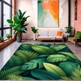 thumbnail image 1 of ODIKA 2'x3' Machine Washable Non-Slip Area Rug, Wild Jungle Leaf Print Funky Style High Traffic Rug, Green, 149902, 1 of 7