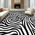 thumbnail image 1 of ODIKA 4'x6' Machine Washable Non-Slip Area Rug, Wild Safari Striped Dreamscape High Traffic Rug, Black, 308401, 1 of 7