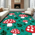 thumbnail image 1 of ODIKA 5'x7' Machine Washable Non-Slip Area Rug, Woodland Toadstool Arrangement High Traffic Rug, Red, 293080, 1 of 7
