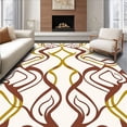 thumbnail image 1 of ODIKA 8'x10' Machine Washable Non-Slip Area Rug, Maze Boho with Abstract and Swirling Accents High Traffic Rug, Brown, 391949, 1 of 7