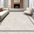 thumbnail image 1 of ODIKA 2'x3' Machine Washable Non-Slip Area Rug, Zebra s Dance An Ivory & Silver Swirls Composition High Traffic Rug, Beige, 292596, 1 of 7