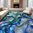 thumbnail image 1 of ODIKA 2'x3' Machine Washable Non-Slip Area Rug, featuring Abalone Inspired Motif High Traffic Rug, Blue, 84852, 1 of 7