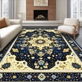 thumbnail image 1 of ODIKA 4'x6' Machine Washable Non-Slip Area Rug, for Indoors High Traffic Rug, Blue, 68126, 1 of 7