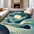 thumbnail image 1 of ODIKA 4'x6' Machine Washable Non-Slip Area Rug, with Intricate Abalone Design High Traffic Rug, Blue, 84851, 1 of 7
