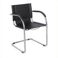 thumbnail image 1 of Flaunt Series Guest Chair, Black Leather/Chrome, 1 of 3