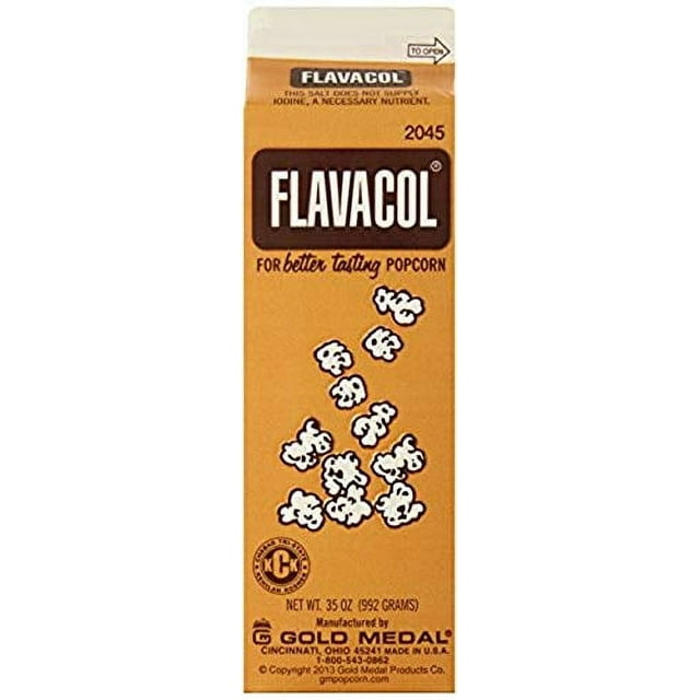 Flavacol Popcorn Season Salt, 35 oz. Theater Quality Butter Flavor