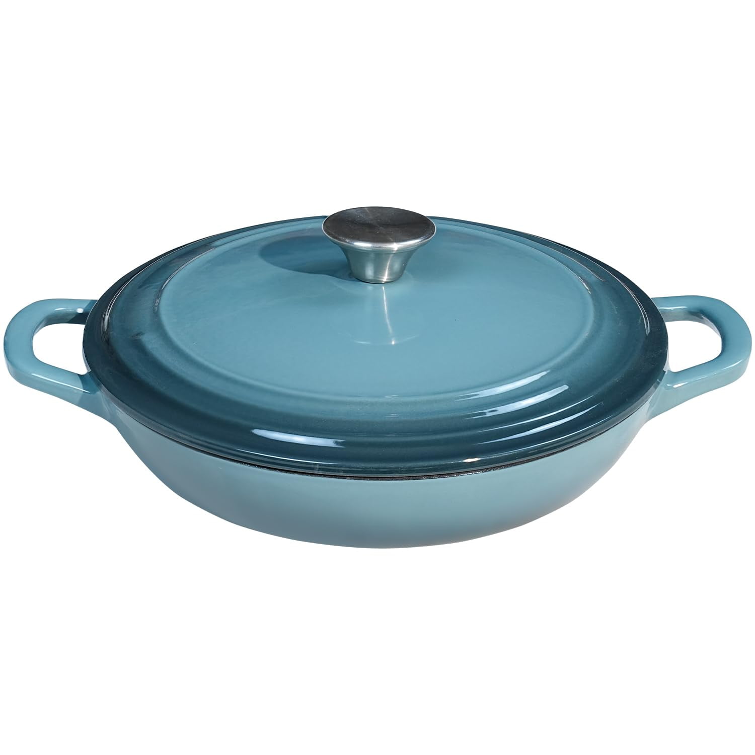 Flavehc, Enameled Cast Iron Braiser, 2.25 qt, Blue - Walmart.com
