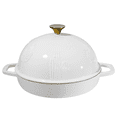 thumbnail image 1 of Flavehc Bread Oven Cast Iron Bread Dutch Oven with Cloche Lid for Bread Baking White Enameled Cast Iron Bread Oven with Dome Lid for Sourdough, 1 of 6