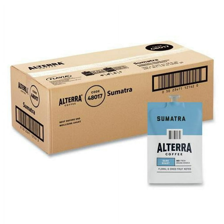 Alterra Sumatra Coffee Freshpack, Sumatra, 0.3 oz Pouch, 100/Carton Alterra Sumatra Coffee Freshpack, Sumatra, 0.3 oz Pouch, 100/Carton