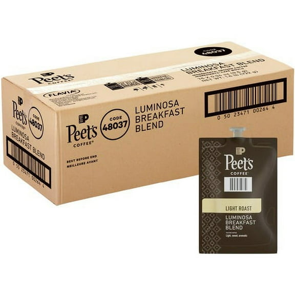 Flavia Freshpack Peet's Colombia Luminosa Coffee - Compatible with Flavia - Light - 76 / Carton | Bundle of 2 Cartons