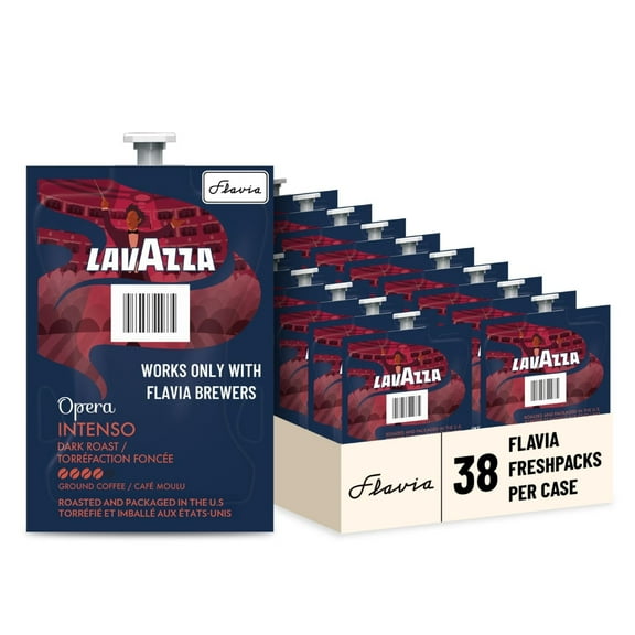 Flavia Lavazza Opera Intenso Coffee Freshpacks works only with Flavia Brewers, Dark Roast (Case of 38)