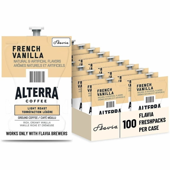 Flavia Freshpack Freshpack Alterra French Vanilla Coffee - Compatible with Flavia Barista, FLAVIA Creation 600, Flavia Creation 500, Flavia Creation 200, Flavia Creation 150, Flavia Creation 300, Flav