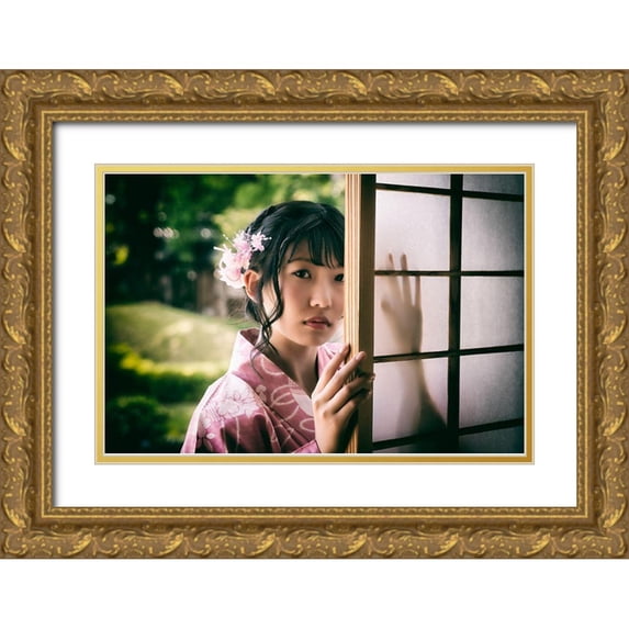 Flavor, 7 18x13 Gold Ornate Wood Framed with Double Matting Museum Art Print Titled - Paper Sliding Door