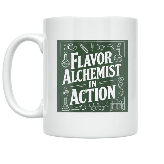 Flavor Alchemist in Action - Food Science Humor Enthusiast - 11 oz Ceramic Coffee Mug