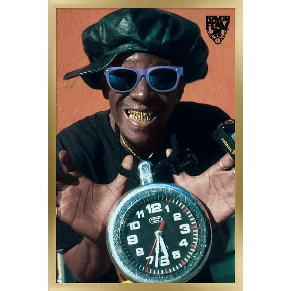 Flavor Flav - Clock Wall Poster, 14.725" x 22.375" Framed