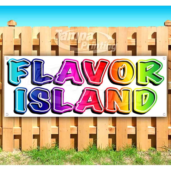 Flavor Island 13 oz Vinyl Banner With Metal Grommets