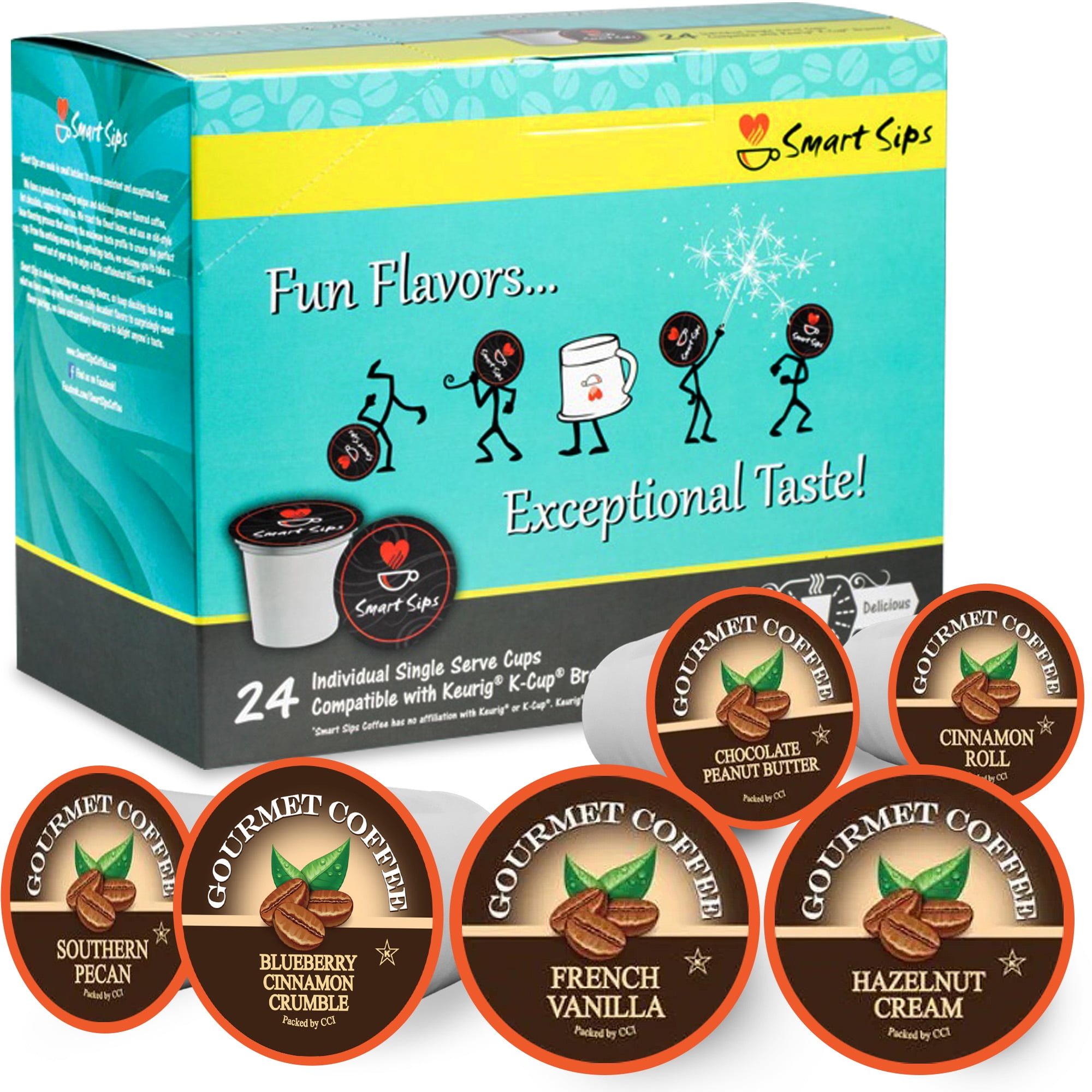 Flavor Lovers 24 Count Coffee Variety Sampler Pack, Single Serve Cups ...