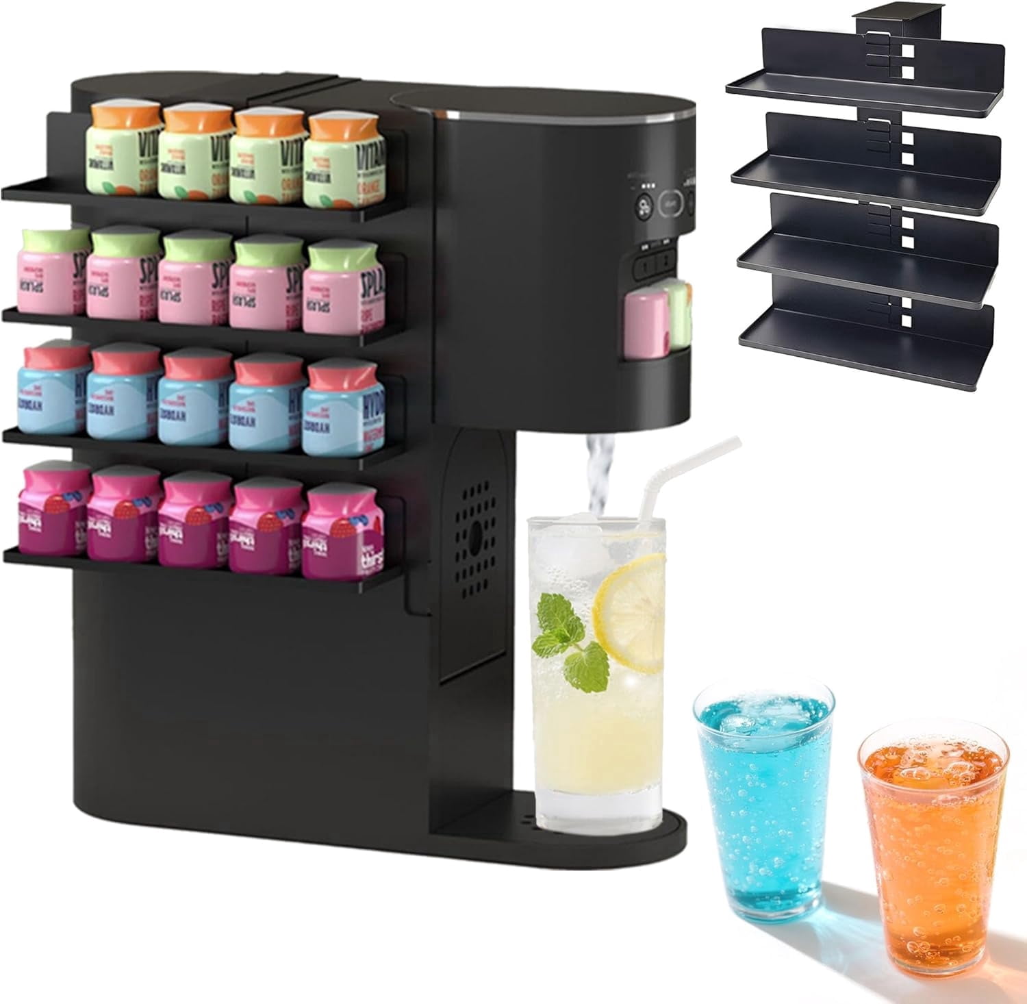 Flavor Pods Holder for Ninja Thirsti WC1001 Soda Maker, 4-Tier Flavored ...