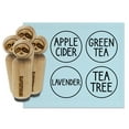 thumbnail image 1 of Flavor Scent Labels Lavender Tea Tree Green Apple Cider Rubber Stamp Set for Scrapbooking Crafting Stamping - Large 1-1/4 Inch, 1 of 7