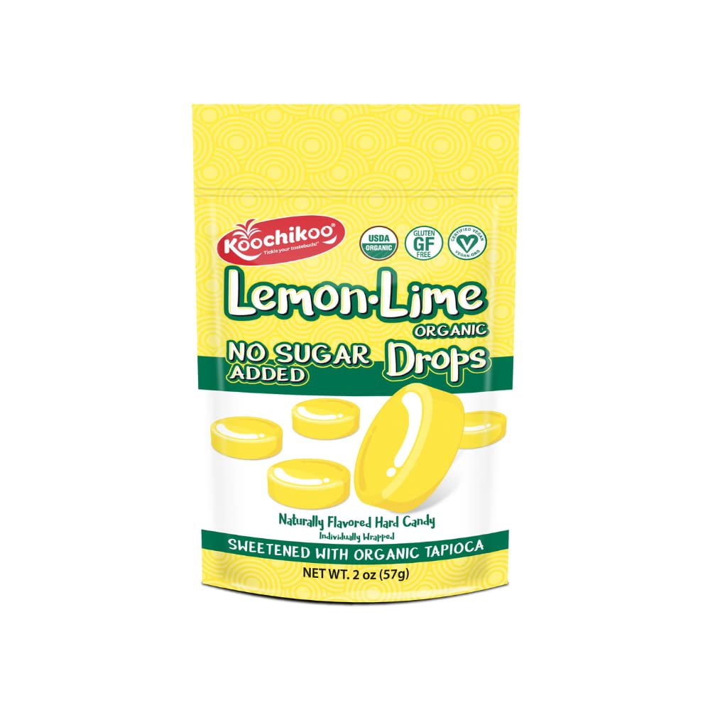 Koochikoo Organic & Sugar Free Lollipops Pouch, Assorted Fruit Flavors, No Sugar Added, Gluten Free & Vegan, 10 CT Lollipops/Pouch (Pack Of 4 Pouches