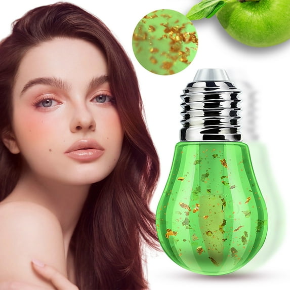 Flavored Lip Gloss Transparent Lip Oil Mini Lip Butter Shiny Moisturizing Fruit Scent Holiday Bulb Wand Applicator Lip Care Makeup Gift For Teens Women Long Lasting Glossy Finish