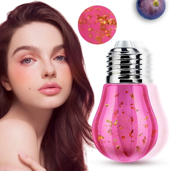 Flavored Lip Gloss Transparent Lip Oil Mini Lip Butter Shiny Moisturizing Fruit Scent Holiday Bulb Wand Applicator Lip Care Makeup Gift For Teens Women Long Lasting Glossy Finish