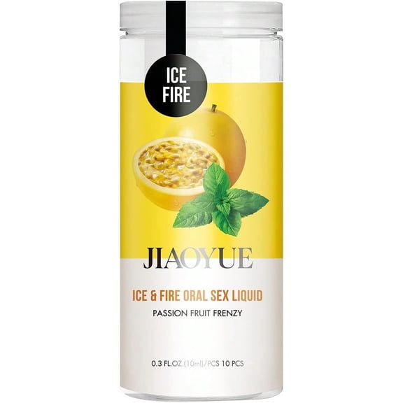 Flavored Personal Lube for Oral Use, Sex Lubricant for Men, Women and Couples, Water Based Lube - Passion Fruit & Mint