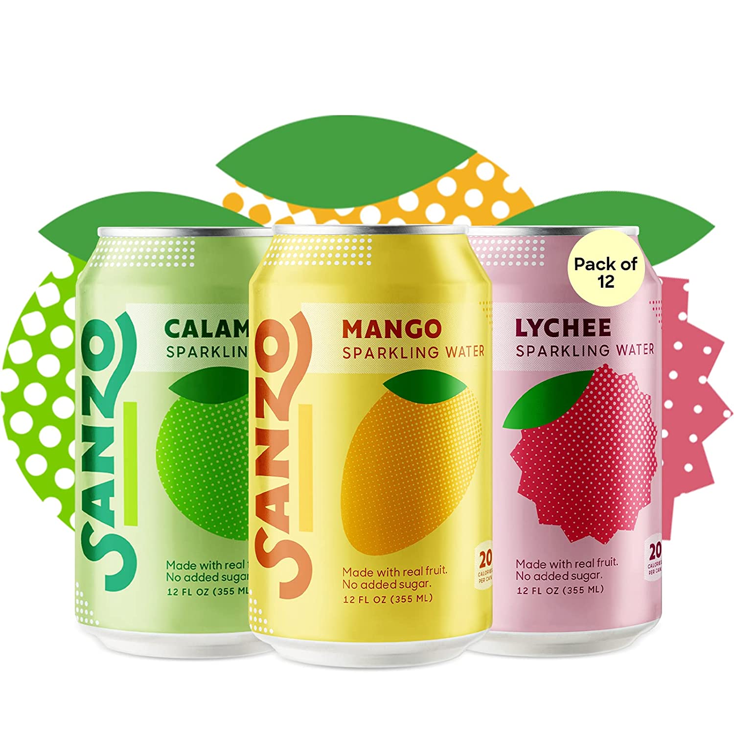 Flavored Sparkling Water Variety Pack 12Pack Calamansi (Lime