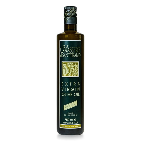 Flavorful Italian Extra Virgin Olive Oil Cold Pressed - Robust Olive Oil for Cooking and Frying, Imported from Italy - Masserie di Sant'Eramo - 25.5 Fl Oz (Pack 1)