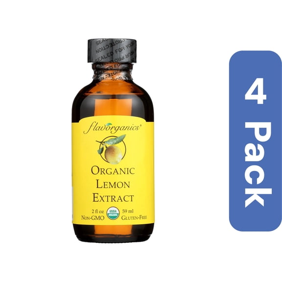 Flavorganics Organic Lemon Extract 2 oz (Pack Of 4)