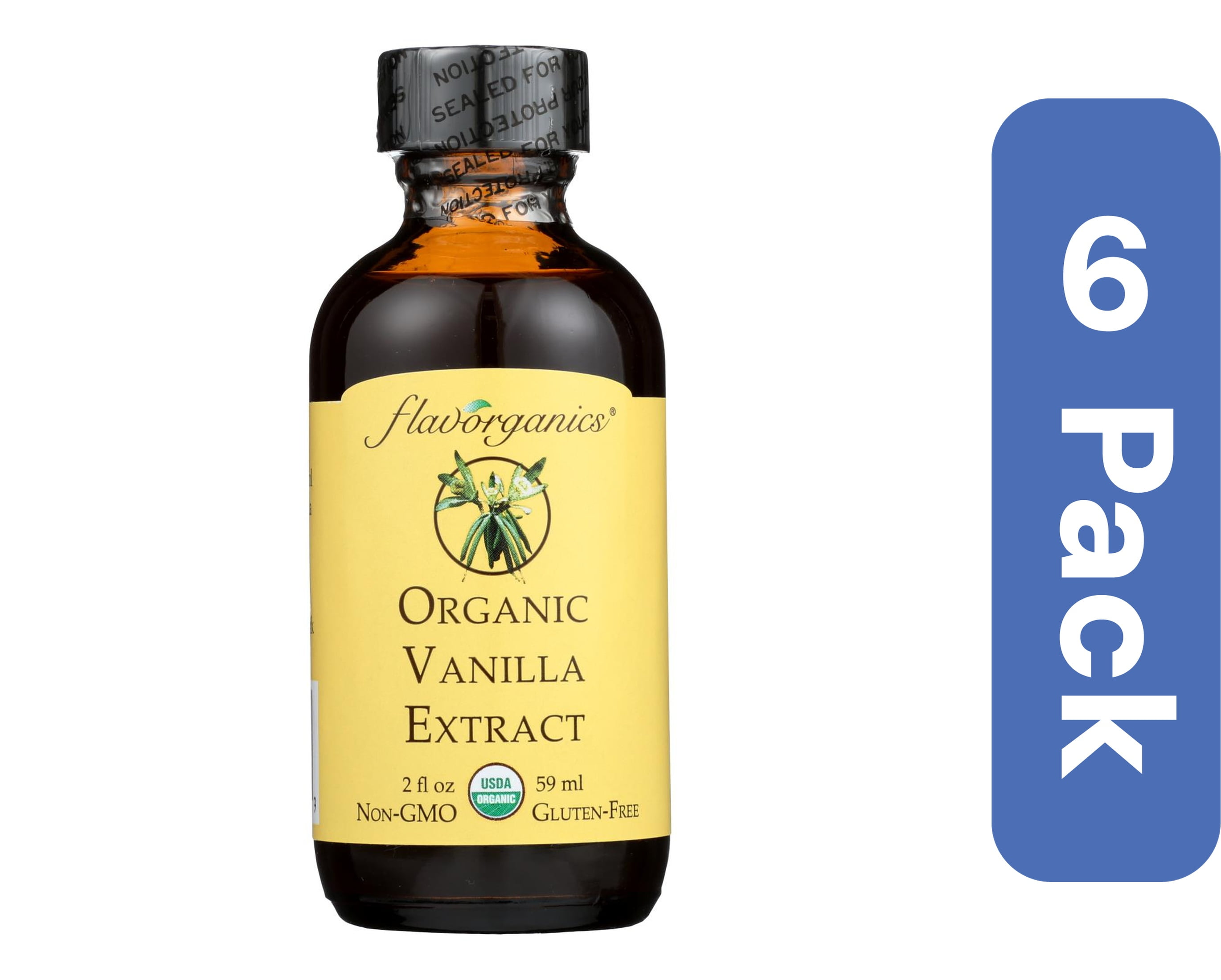 Flavorganics Organic Vanilla Extract 2 oz (Pack Of 6)
