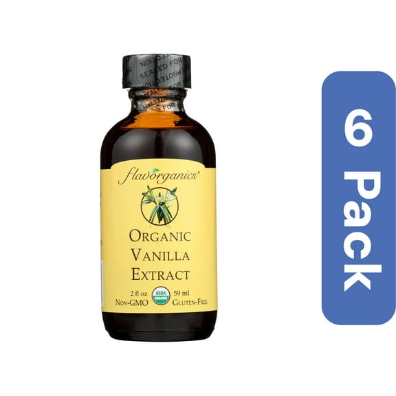 Flavorganics Organic Vanilla Extract 2 oz (Pack Of 6)