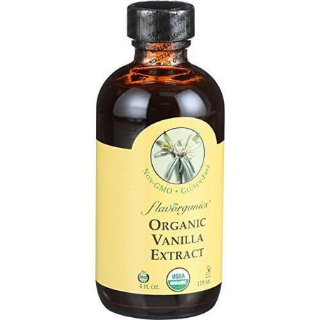 Flavorganics Organic Vanilla Extract, 4 Ounce - 6 per case6