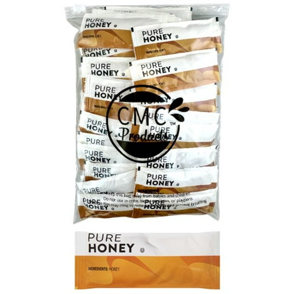 Flavorsmith Honey Packets 50 Count (9g Each) in Resealable Slide Seal Bag Packaged by CMC Products