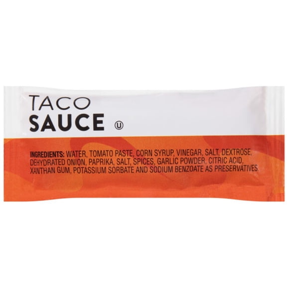 Flavorsmith Taco Sauce Packets 200 Count (9g Each) with Spreader in Resealable Slide Seal Bag Packaged by CMC Products