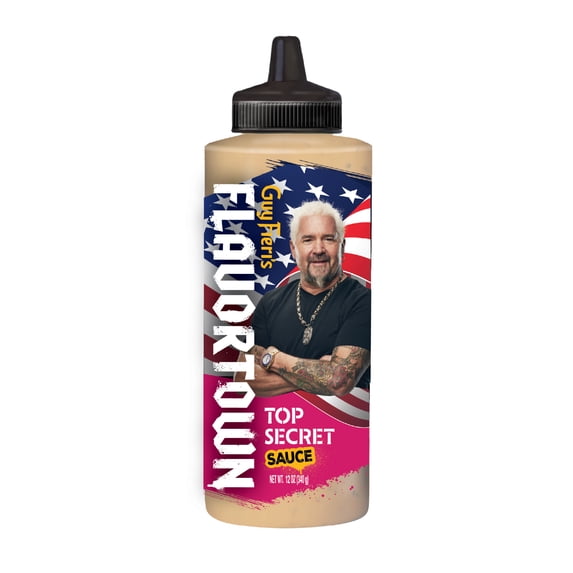 Guy Fieri Flavortown Top Secret Sauce, Creamy Garlic Spread for Burgers, Fries, and Sandwiches, 12 oz