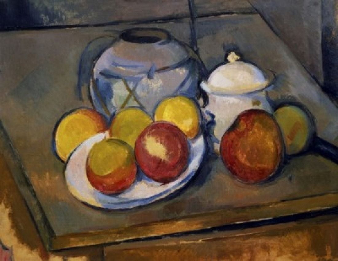 Flawed Vase Sugar Bowl and Apples Paul Cezanne (1839-1906 French) Oil on canvas Musee de lOrangerie Paris France Canvas Art - Paul Cezanne (24 x 36)