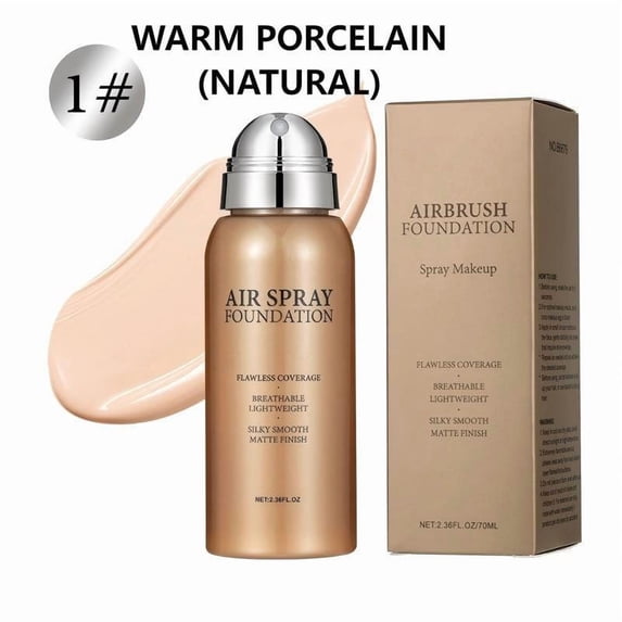 Flawless AirBrush Foundation High Coverage Foundation Smooth Creamy Matte Spray Foundation Makeup Kit For Mature Skin With Natural Nude Finish, Long-lasting Waterproof