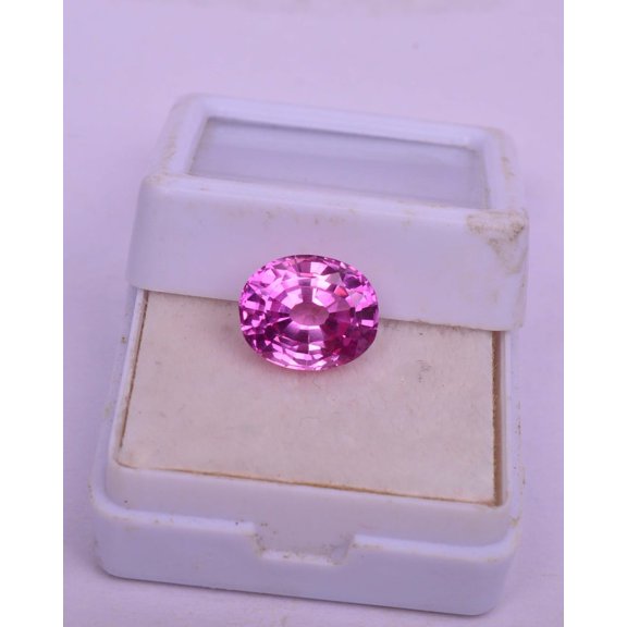 Flawless Ceylon Pink Sapphire 5 Ct Certified Oval Cut Loose Gem Stone For Ring Use Sapphire [Only Heated]